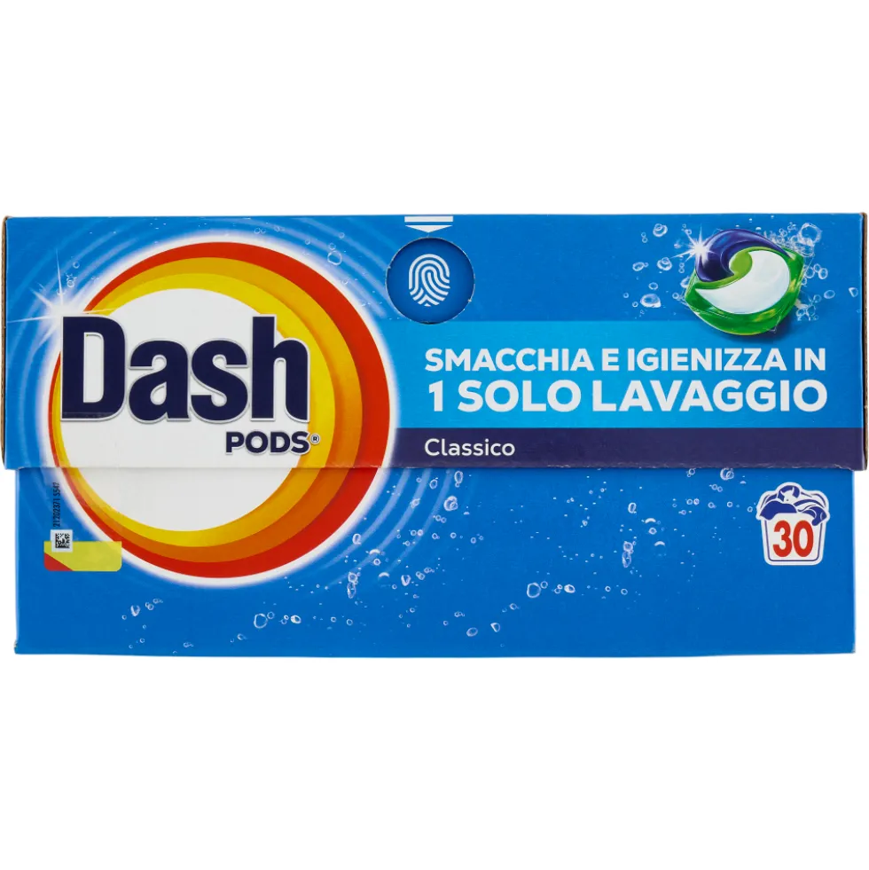 Dash Pods Detersivo Lavatrice In Capsule, Classico, 30 Lavaggi 543 g