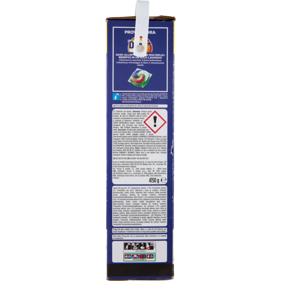 Dash Power Detersivo Lavatrice in Polvere Tecnologia Anti-Residui 83 Lavaggi