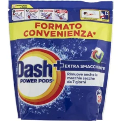 Dash Power Pods Detersivo Lavatrice In Capsule 38 Lavaggi