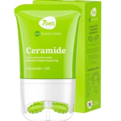 7Days Crema Viso Idratante Anti-age con Ceramide e Roller Massaggiatore 80 ml