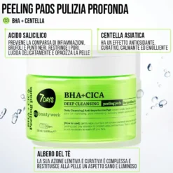 7Days Dischetti Esfolianti BHA e CICA per Acne e Punti Neri 50 Pezzi