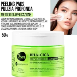 7Days Dischetti Esfolianti BHA e CICA per Acne e Punti Neri 50 Pezzi