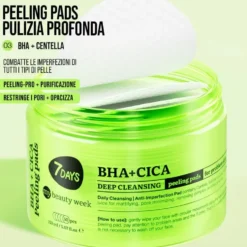 7Days Dischetti Esfolianti BHA e CICA per Acne e Punti Neri 50 Pezzi