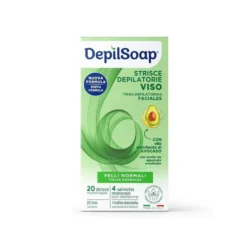 Depilsoap Strisce Depilatorie Viso per Pelli Normali 20 Pezzi