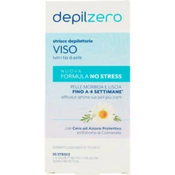 Depilzero Strisce Depilatorie Viso 20 Strisce + 4 Salviettine