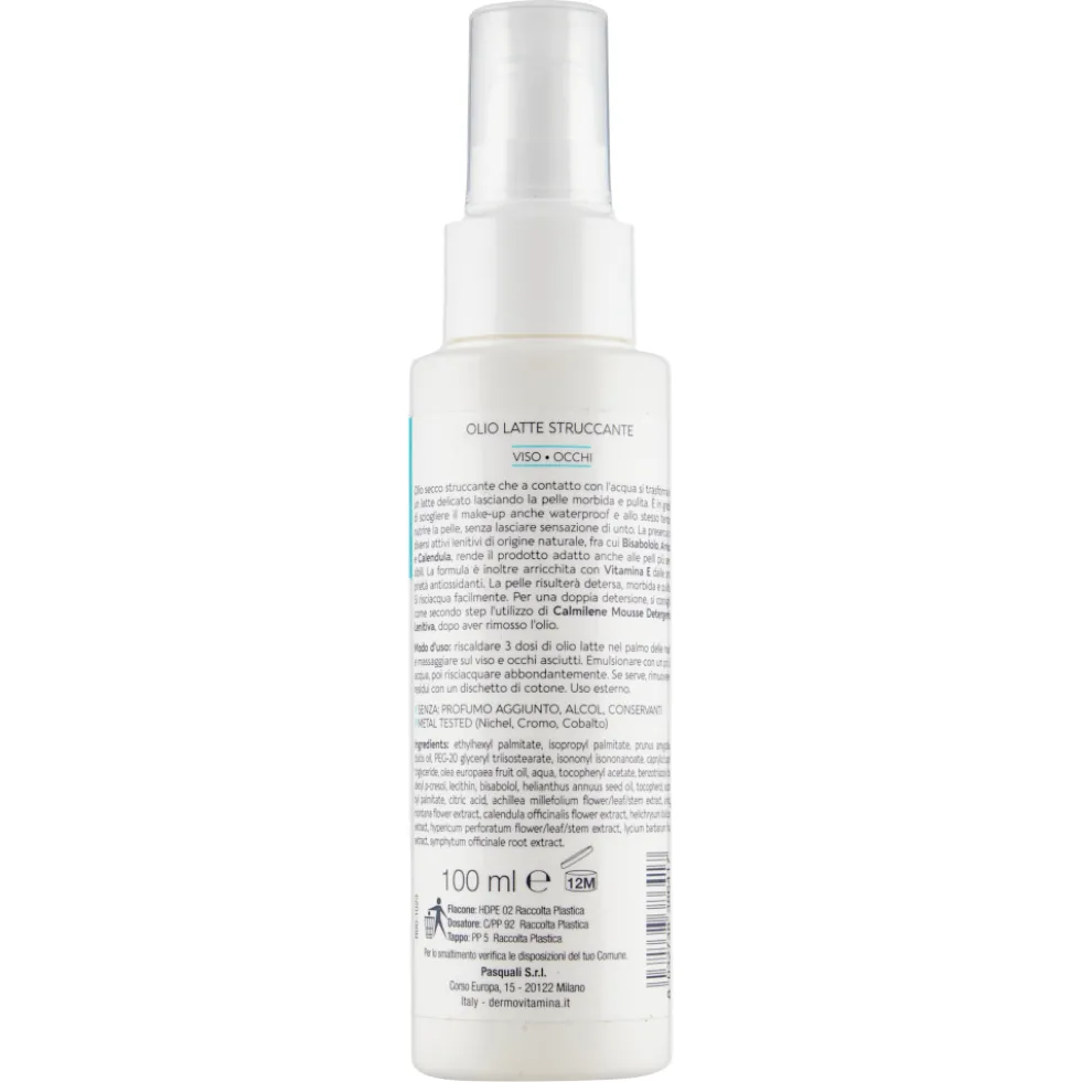 Dermovitamina Calmilene Olio Latte Struccante Viso - Occhi 100 ml