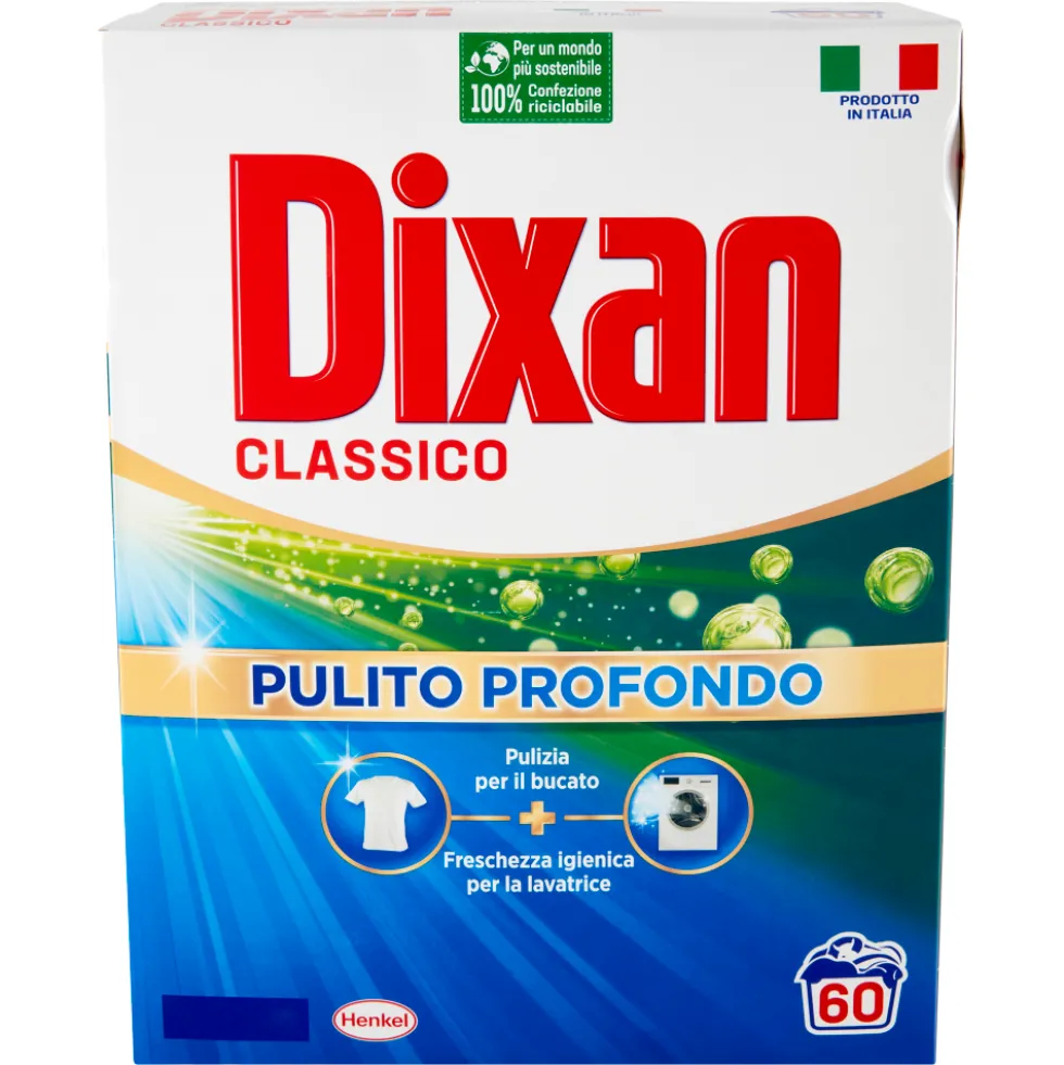 Dixan Detersivo Polvere Classico 60 Lavaggi