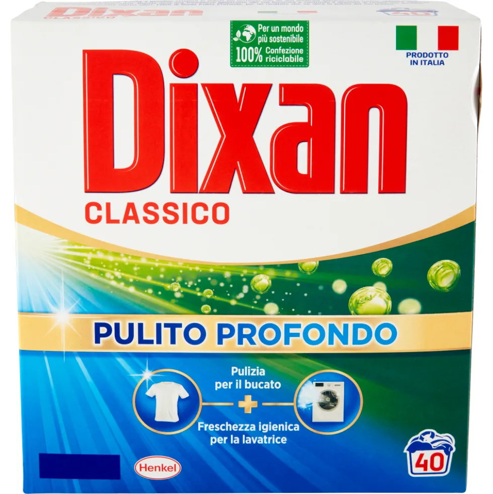 Dixan Detersivo Polvere Classico 40 Lavaggi