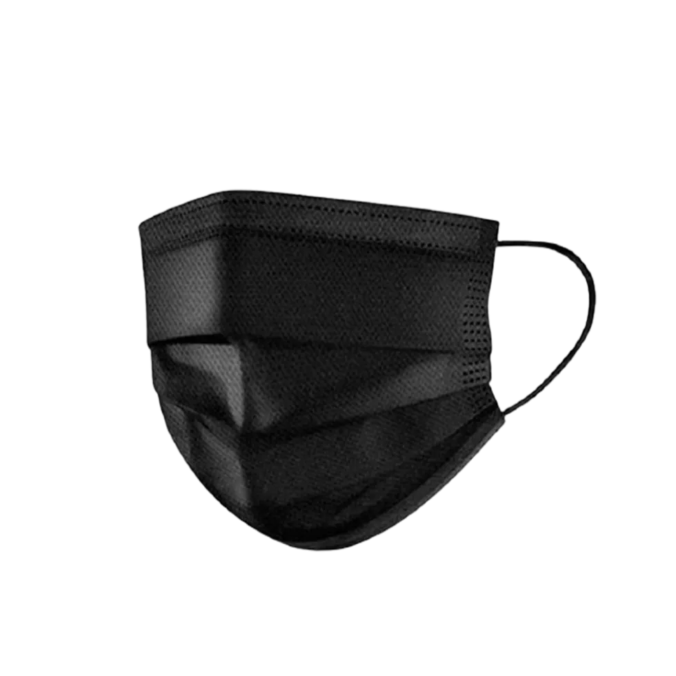 DoctorMask Mascherine Chirugiche Nere 10 Pezzi