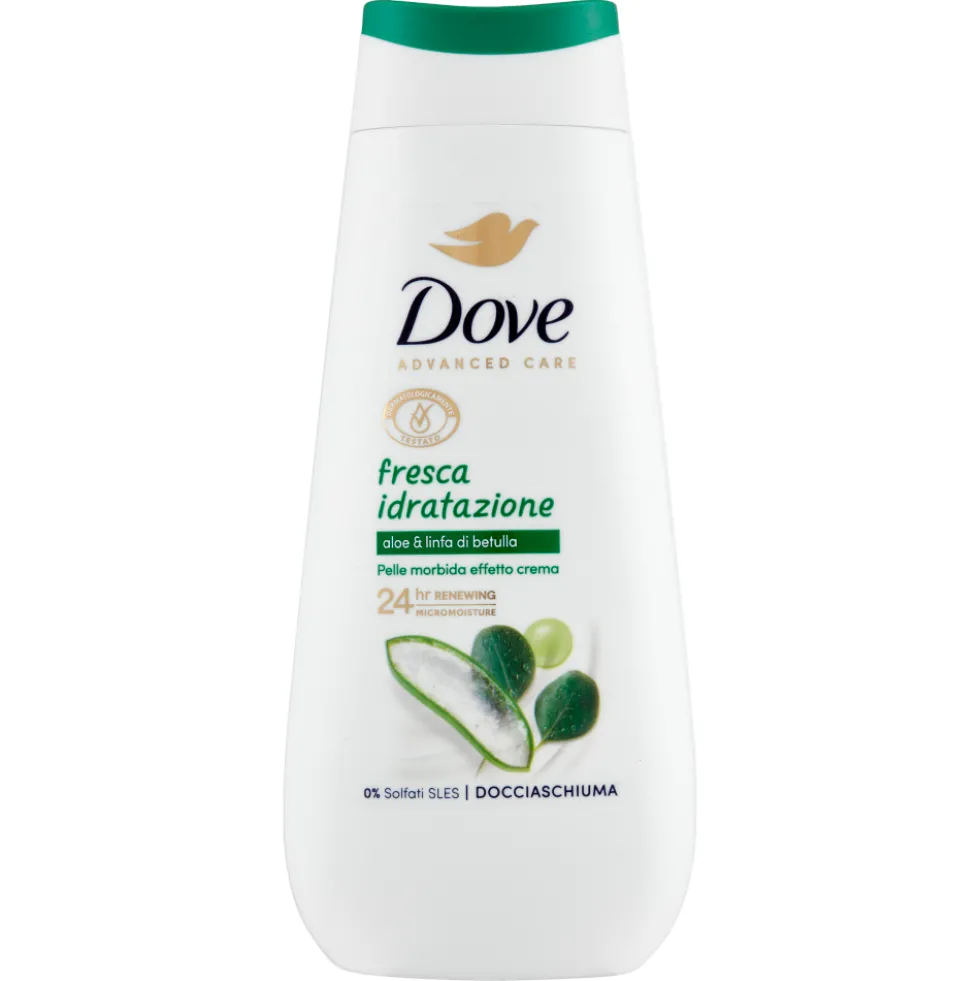 Dove Advanced Care Docciaschiuma Aloe & Linfa di Betulla 225 ml