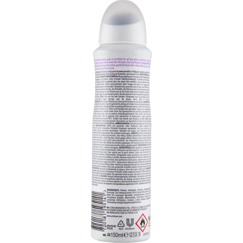 Dove Whole Body Deo Sensitive Lavender & Camomile Scent 150 ml