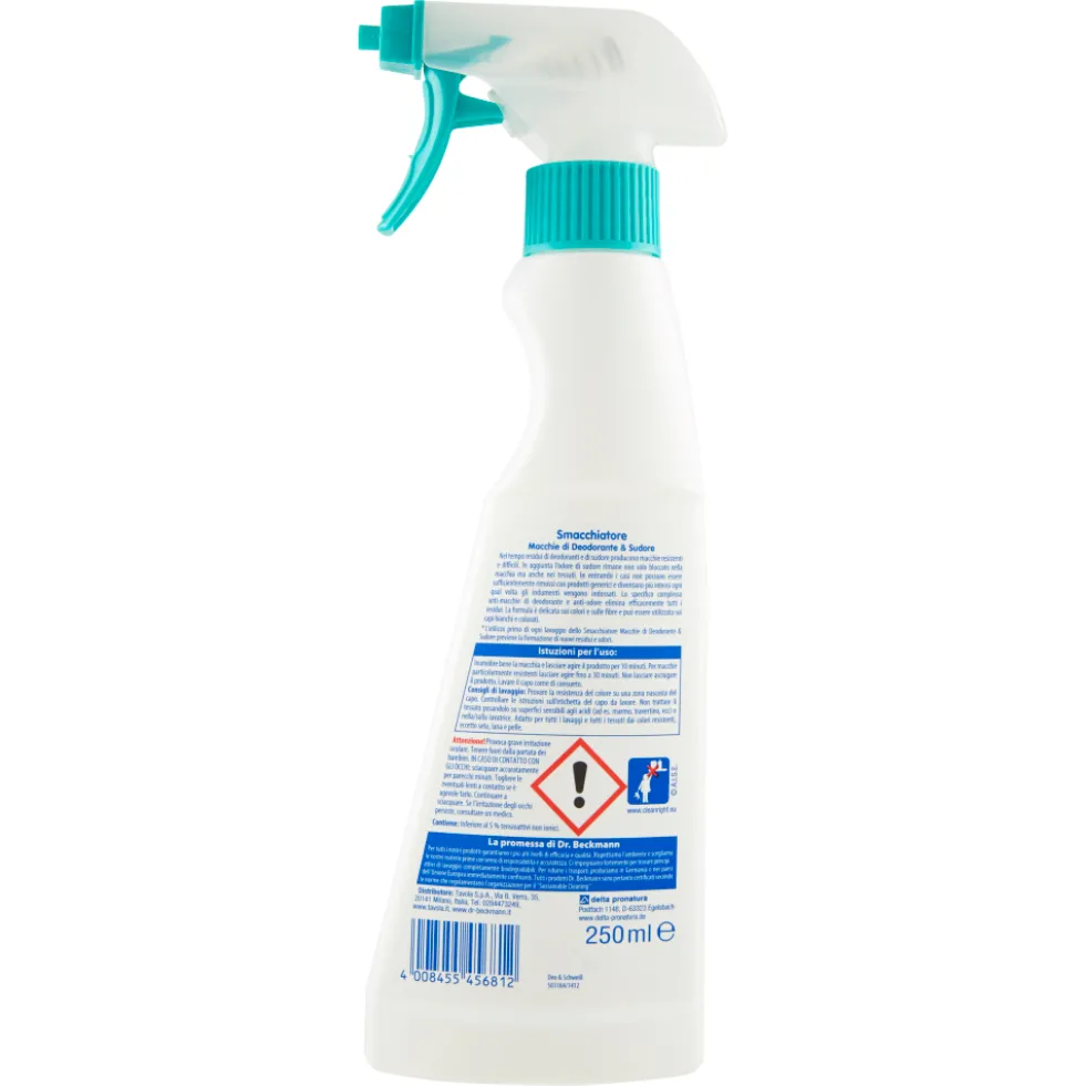 Dr. Beckmann Smacchiatore Macchie di Deodorante & Sudore 250 ml