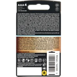 Duracell Optimum AAA Batterie Stilo Alcaline 1.5 V LR03 MX2400 Confezione da 4