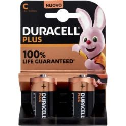 Duracell Plus C Batterie Mezza-Torcia Alcaline 1.5V LR14 MX1400 Confezione da 2