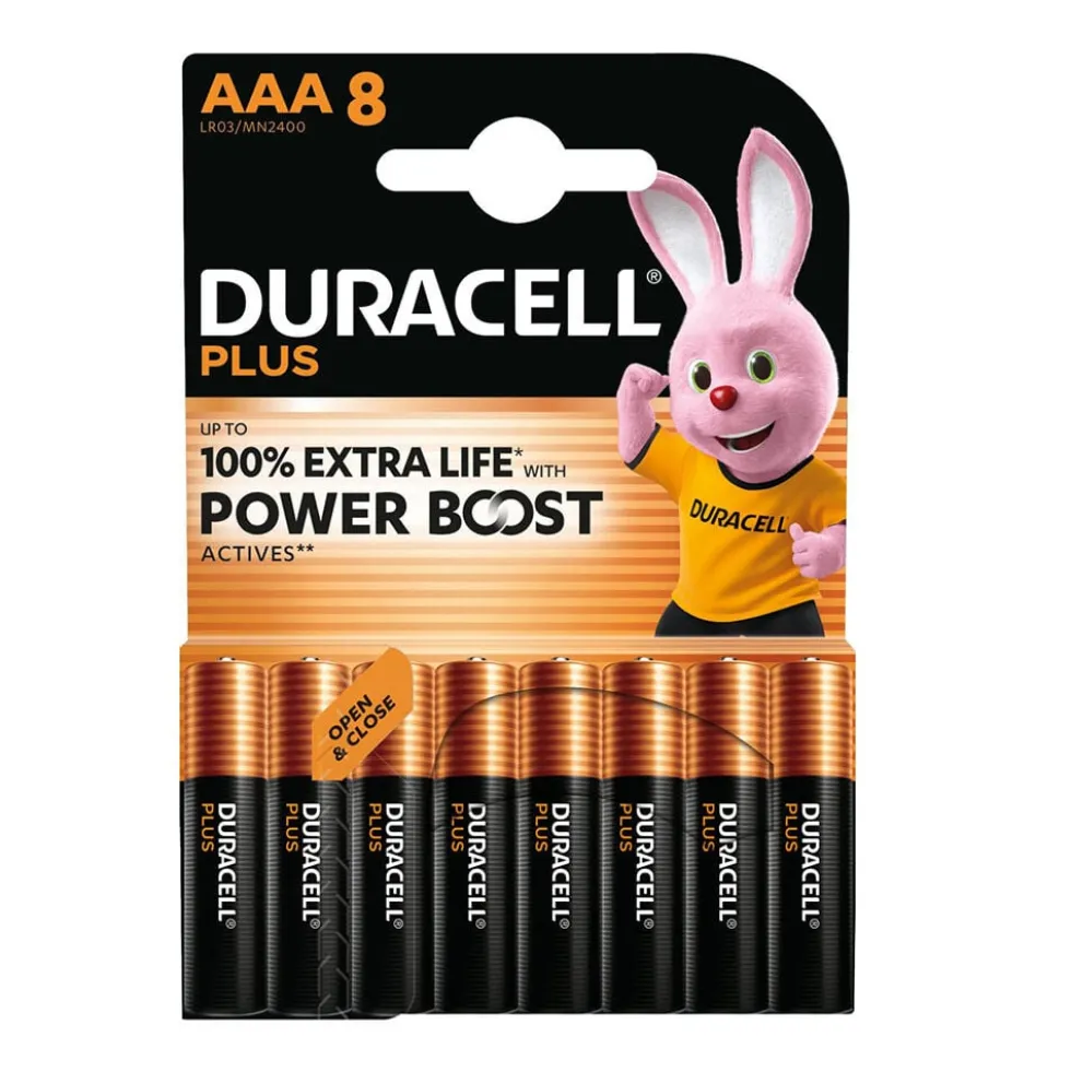 Duracell Plus Powerboost Batterie Alcaline AAA Ministilo 8 Pezzi