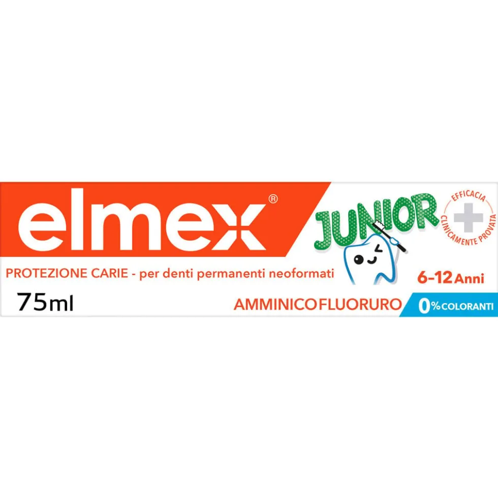 Elmex Dentifricio Junior Bimbi, Bambini 6-12 Anni 75 ml
