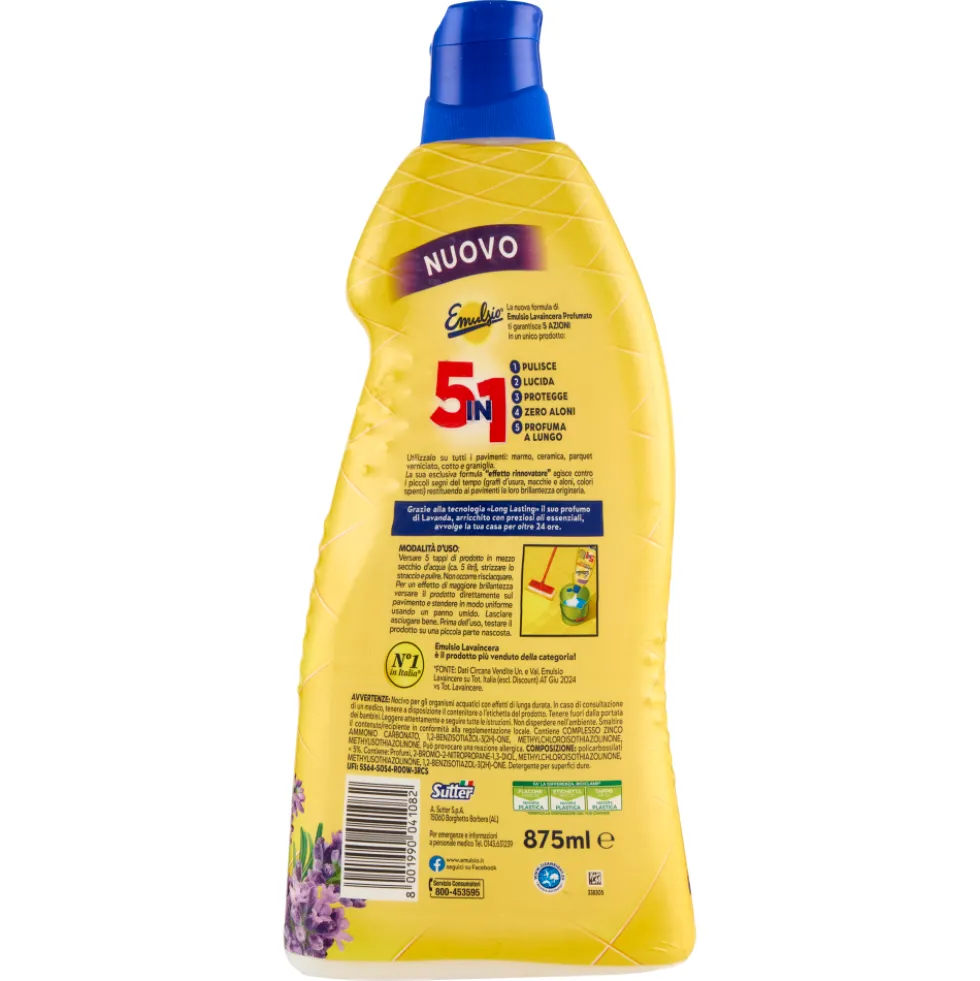 Emulsio LavaIncera Profumato 5in1 Lavanda 875 ml