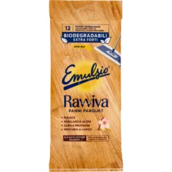 Emulsio Ravviva Panni Parquet Olio di Mandorla e Legno di Sandalo 12 Pezzi