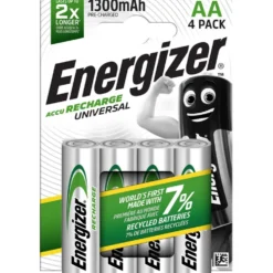 Energizer Batterie Ricaricabili AA 4 Pezzi
