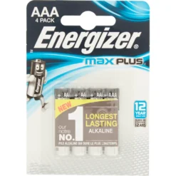 Energizer Max Plus AAA 4 Batterie Mini Stilo