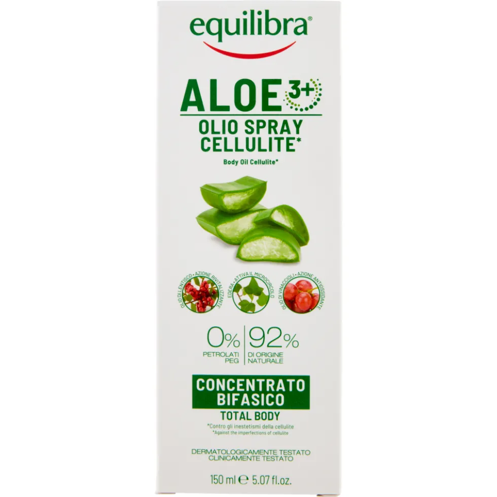 Equilibra Aloe 3+ Olio Spray Cellulite Concentrato Bifasico 150 ml
