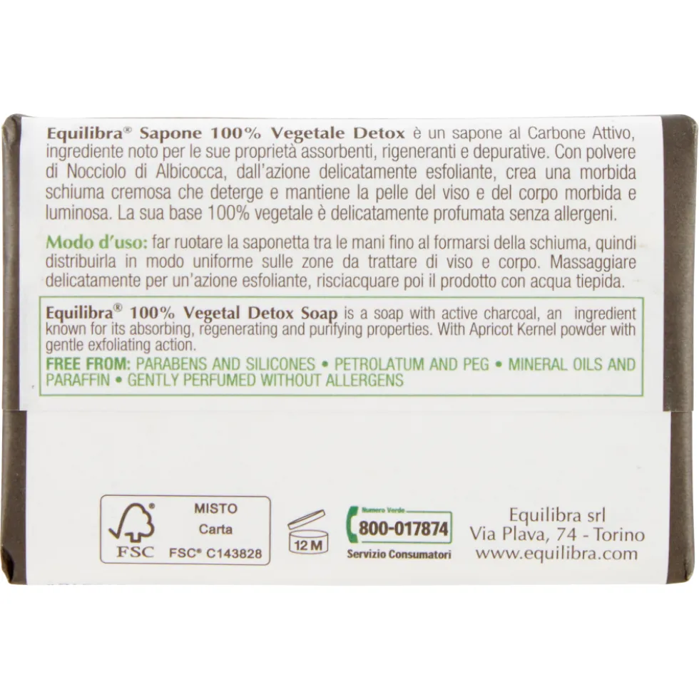 Equilibra Carbone Attivo Sapone Detox 100g
