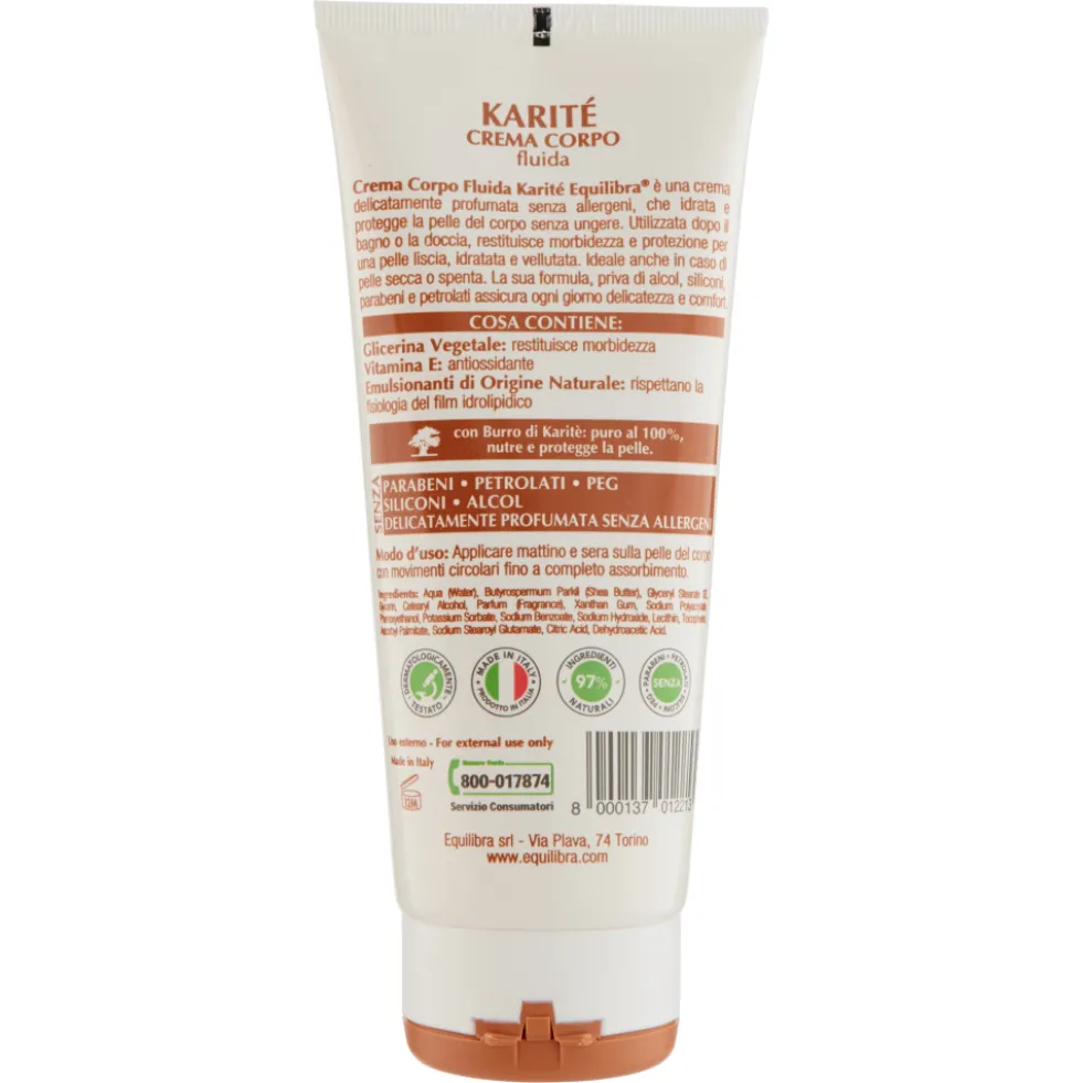 Equilibra Crema Fluida Karitè 200ml