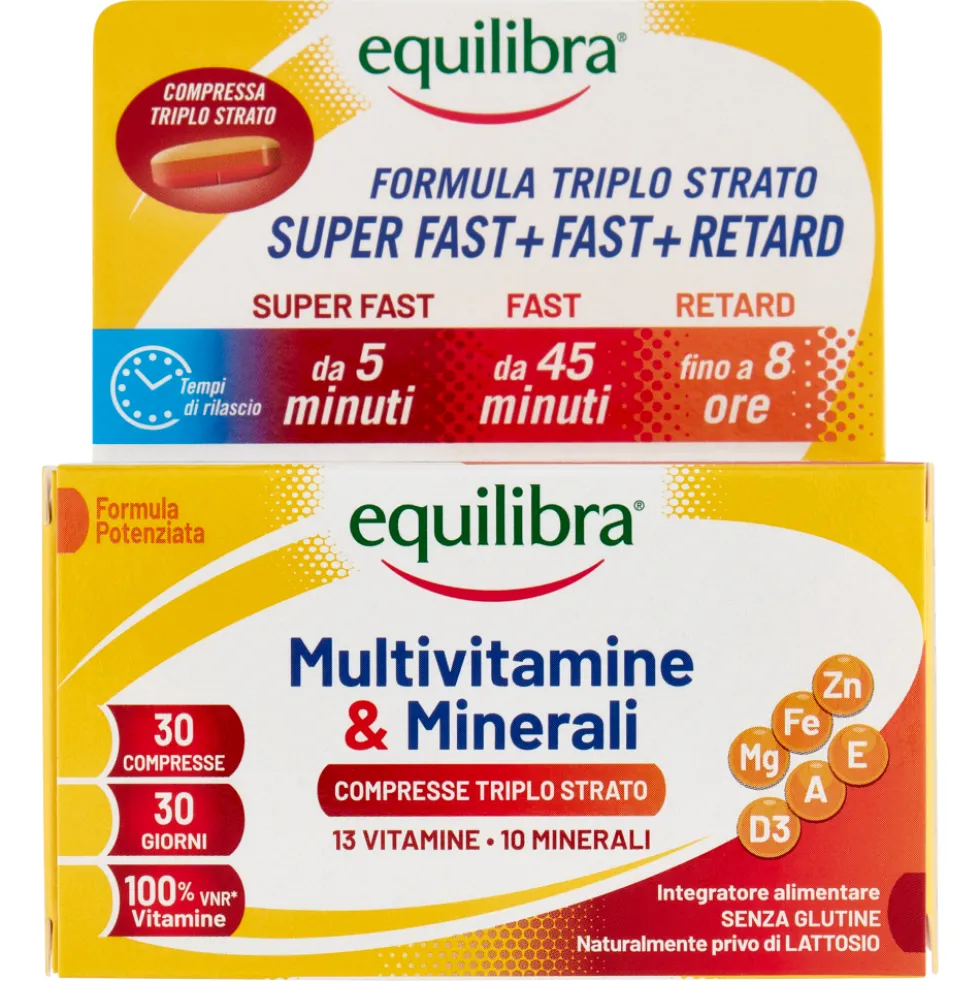 Equilibra Multivitamine & Minerali 30 Compresse Triplo Strato