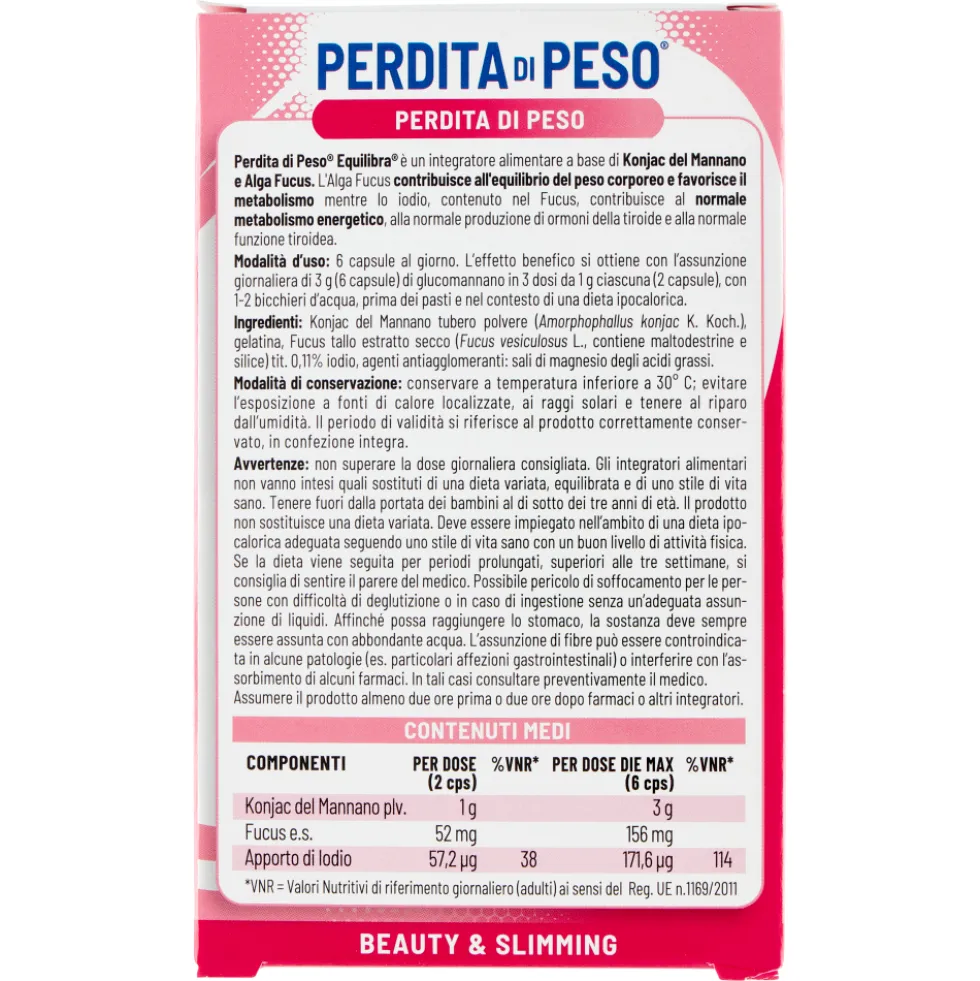 Equilibra Perdita di Peso 60 Capsule 41,7 g