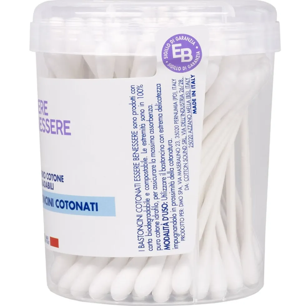 Essere Benessere Bastoncini Cotonati 100 Pezzi