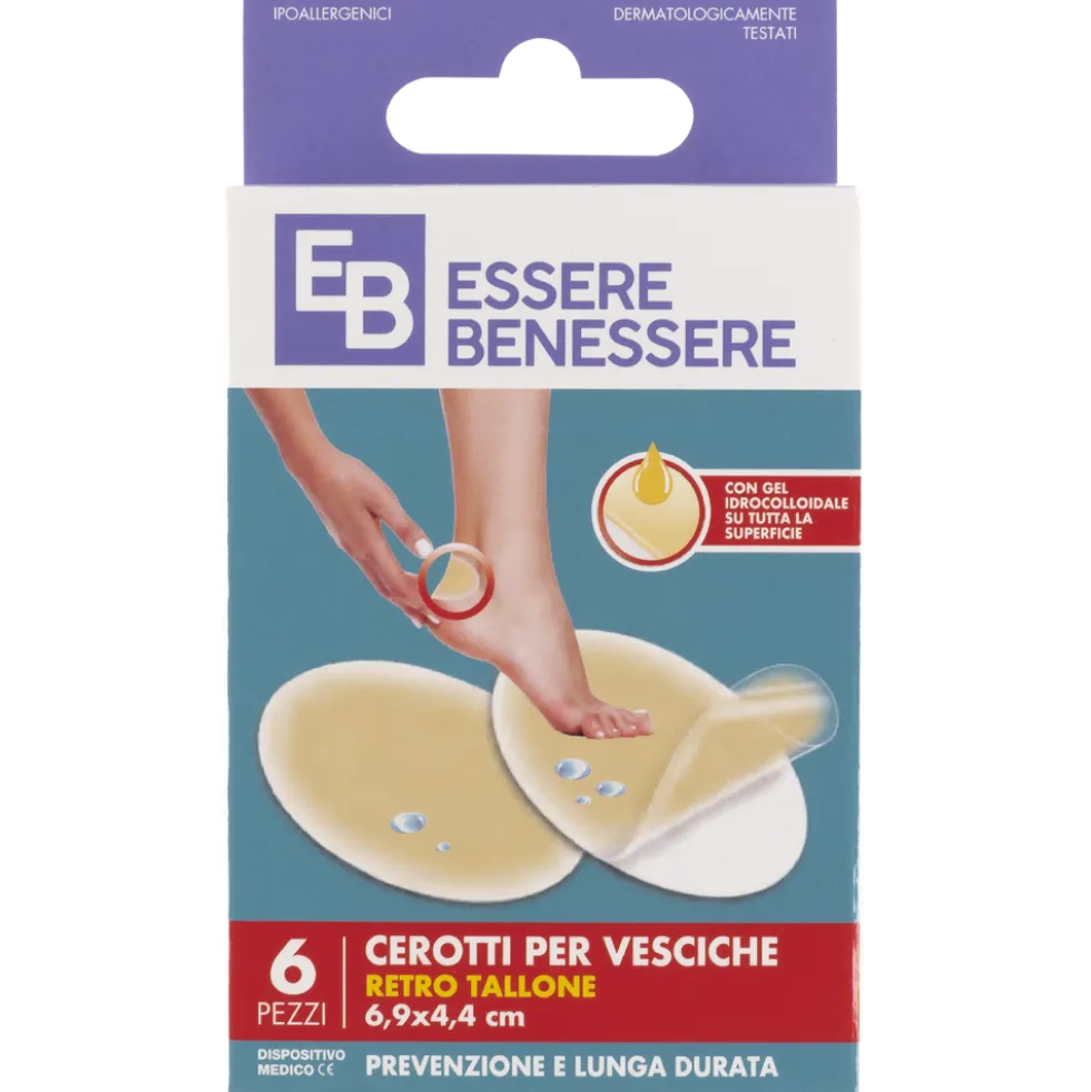 Essere Benessere Cerotti Vesciche Ovali 6,9x4,4cm 6pz