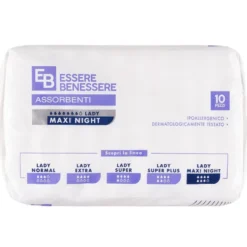 Essere Benessere Lady Assorbenti Maxi Night 10 Pezzi