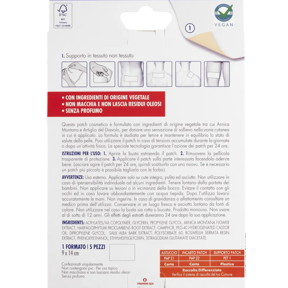 Essere Cerotti Cosmetici all'Arnica 5 Pezzi
