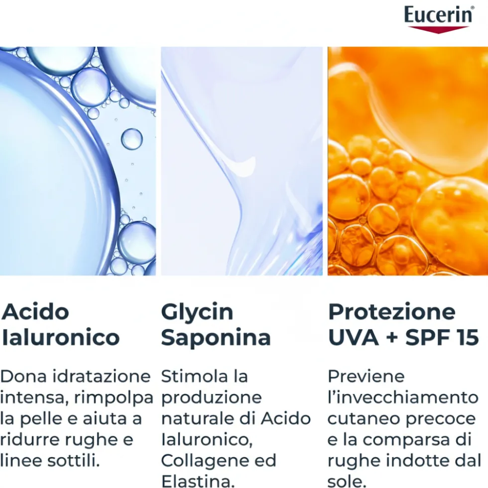 Eucerin Hyaluron-Filler + 3x Effect Crema Giorno SPF 15 Pelle Secca 50 ml
