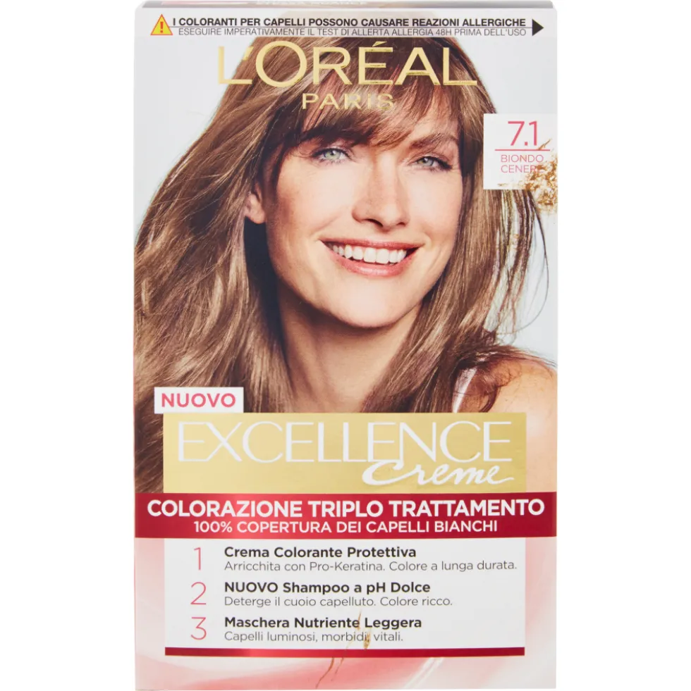 Excellence Crema Colorante Biondo Cenere N.7.1