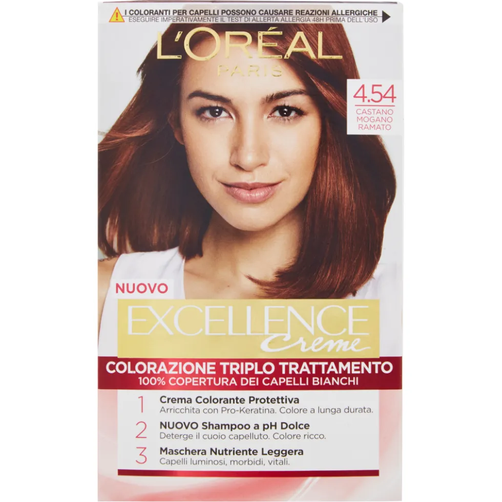 Excellence Crema Colorante Castano Mogano Ramato N.4.54