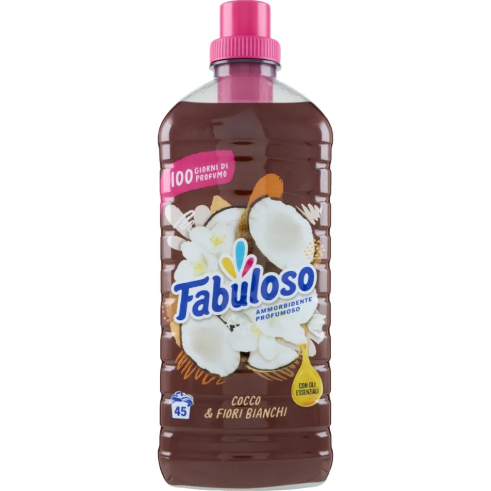 Fabuloso ammorbidente concentrato Cocco & Fiori Bianchi 1 L 45 lavaggi