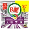 Fairy Miracle Yellow–Pastiglie per Lavastoviglie Tutto‑in‑1 al Limone 20 Caps