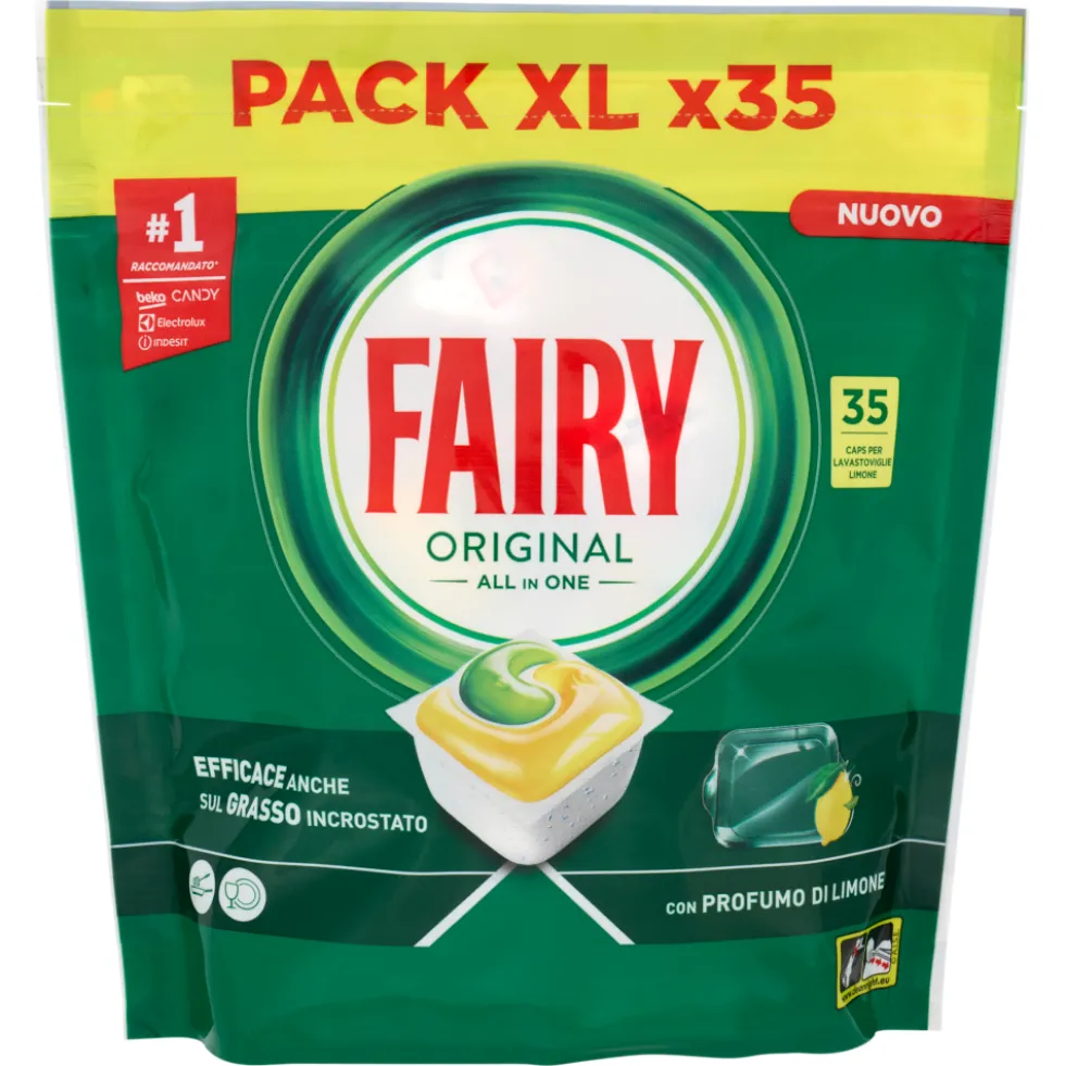 Fairy Original Tutto in Uno Limone 35 Capsule per Lavastoviglie