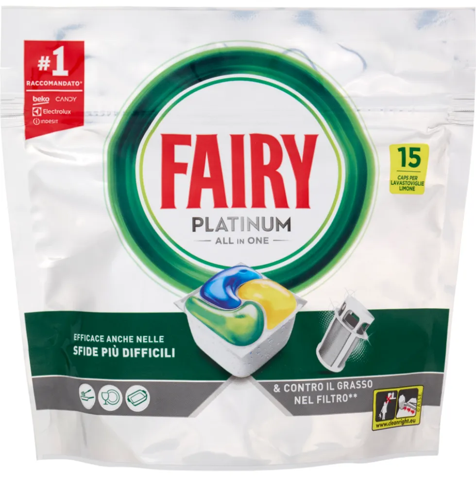 Fairy Platinum Lemon 15 Capsule Lavastoviglie