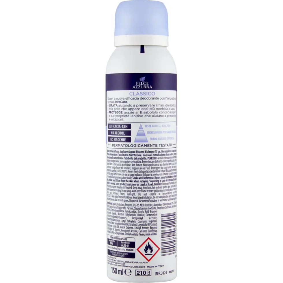 Felce Azzurra Deo Spray Classico IdraCare 150 ml
