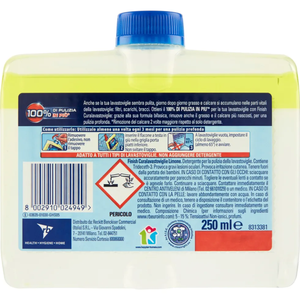 Finish Curalavastoviglie Lemon Cura Lavastoviglie 250 ml