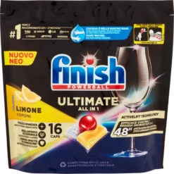 Finish Ultimate All In One Lemon Lavastoviglie 16 Caps