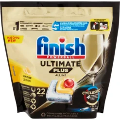 Finish Ultimate Plus All In One Limone Lavastoviglie 22 Caps