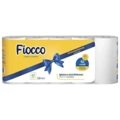 Fiocco Carta Igienica 160 Strappi 10 Rotoli