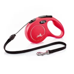 Flexi Guinzaglio New Classic Small 5 mt Corda Rosso