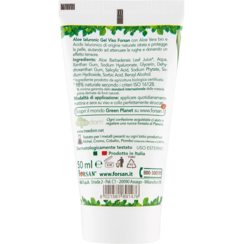 Forsan Aloe Ialuronic Gel Viso Lifting 50 ml