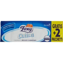 Foxy Fazzoletti Cotton 4 Veli 10 + 2 Pacchetti