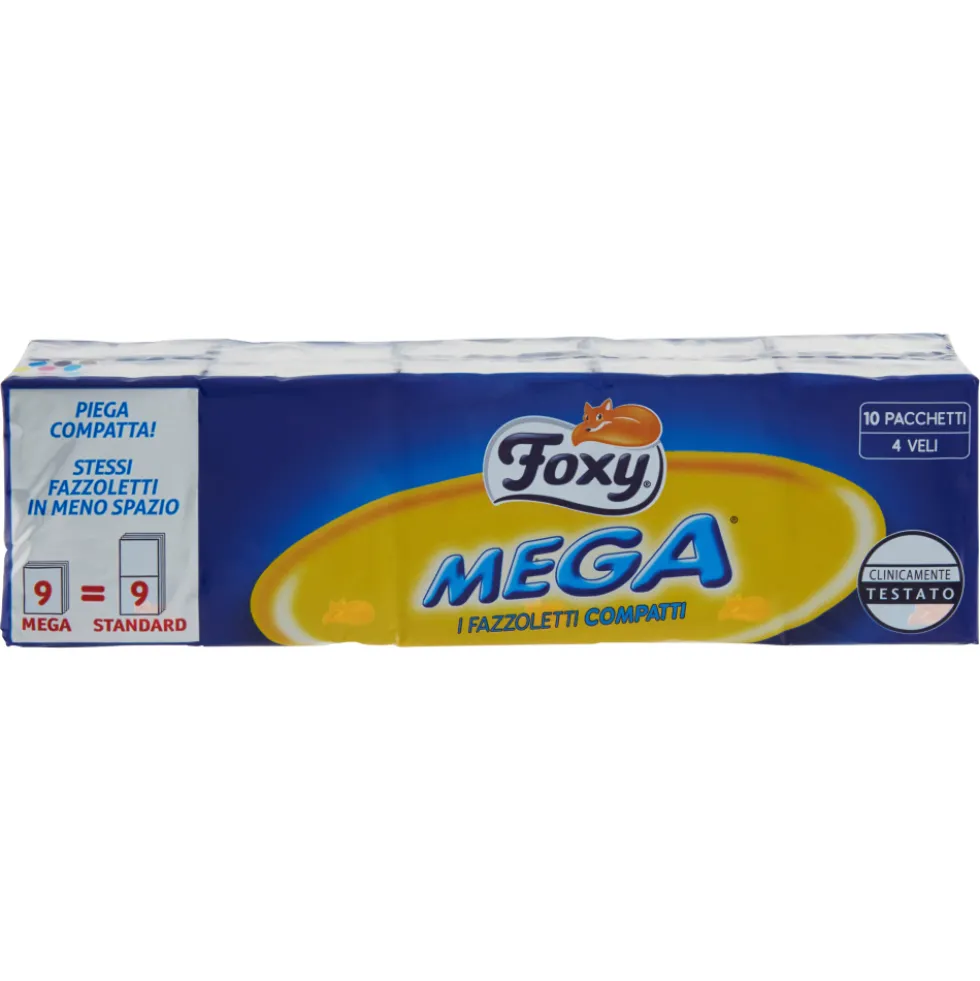 Foxy Mega Fazzoletti 10 Pacchetti