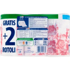 Foxy Seta Carta igienica 2 Veli decorata 6 Maxi Rotoli